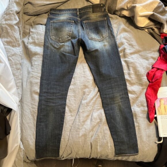 R13 Boy Skinny Dark Vintage Wash, Sz 24 - Picture 3 of 8